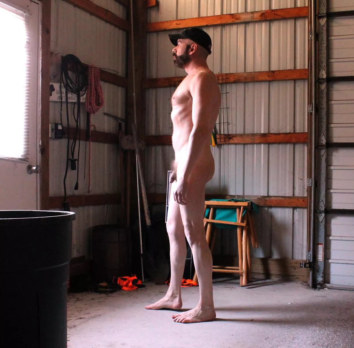 (54) In the pole barn - too hot in there for clothes. posted by DamianMitchell69