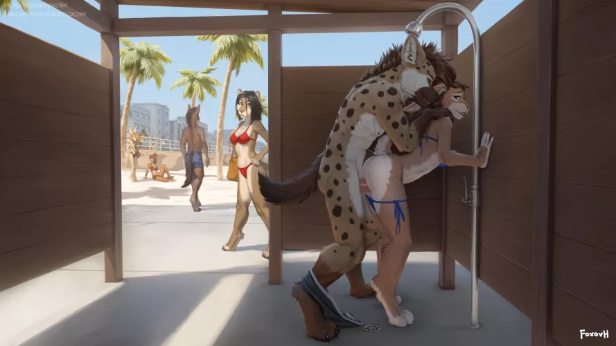 Beach Shower [MF] (Foxovh) by 5headedragon