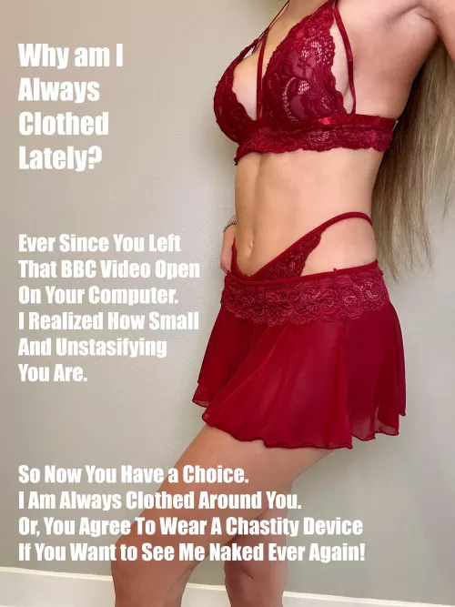 Wear the cage or never see me naked again? 😈😈 by Tipsy_Tay