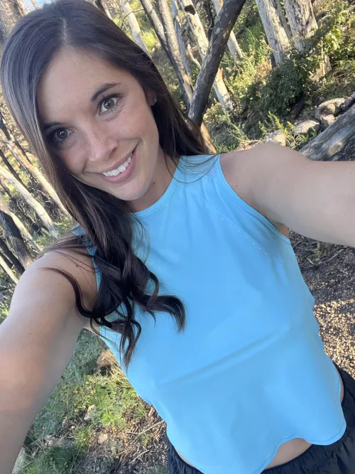 Braless in the woods by Emma_Rose_24