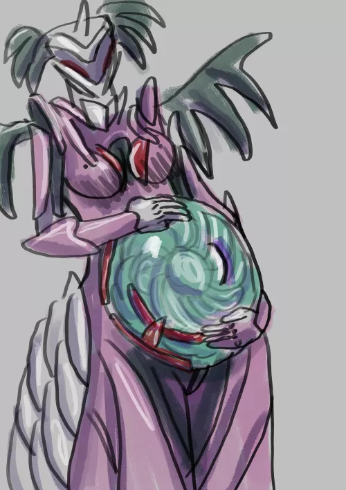 Coloured sketch of Jade by @burnerbird69 by Burner_Birb