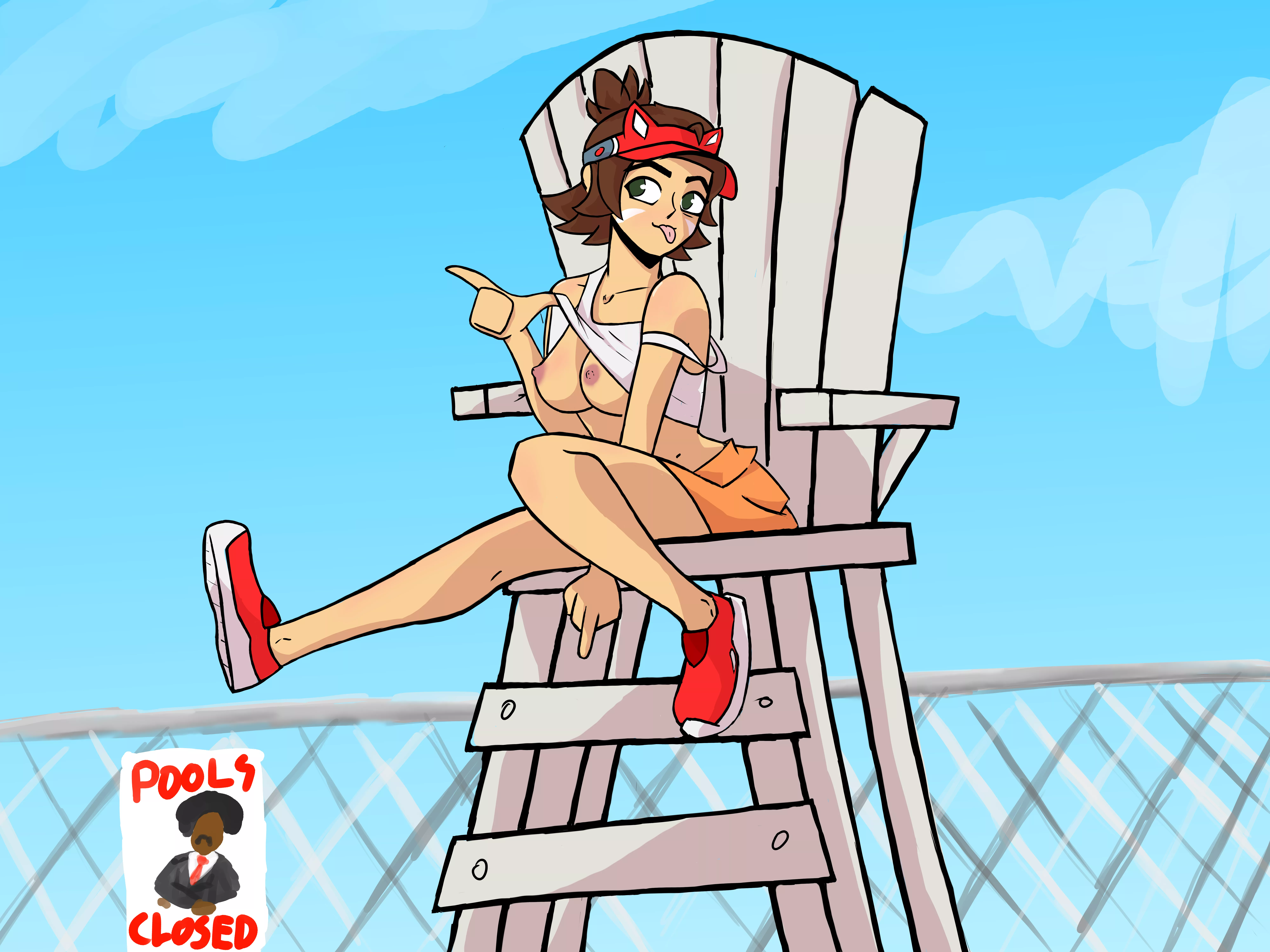 My friend gave me $10 to draw lifeguard Kiriko posted by SeniorBLT