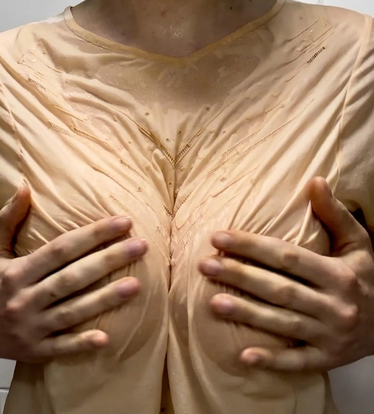 Soaking wet boobie massage posted by Andreaoneonone