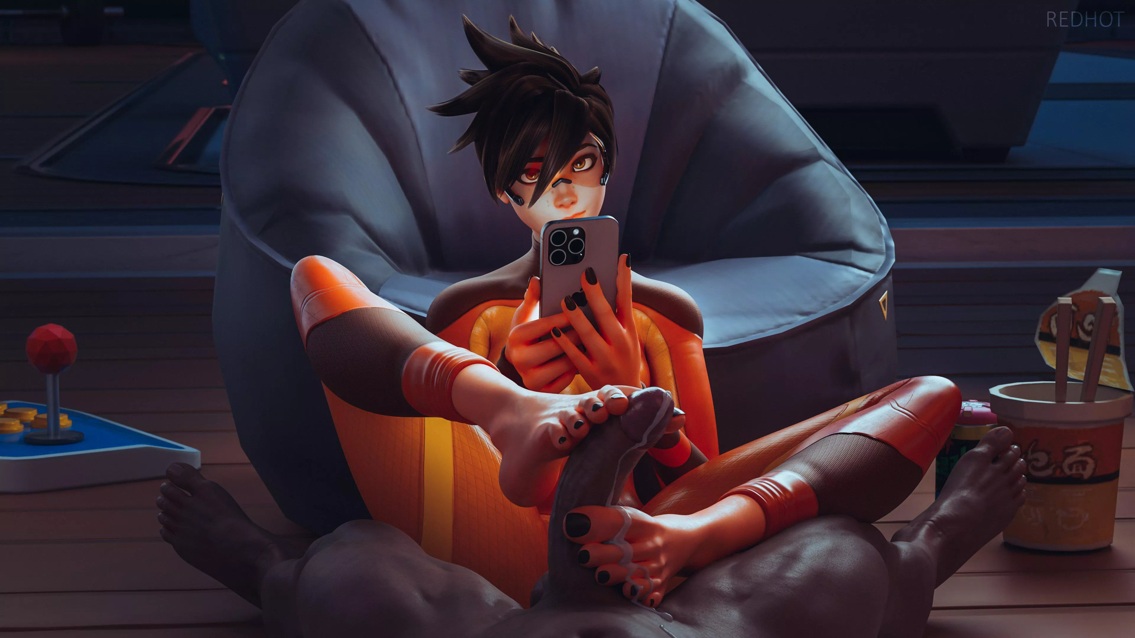 Tracer Footjob (RedHot) [Overwatch] posted by Nan0Fighter