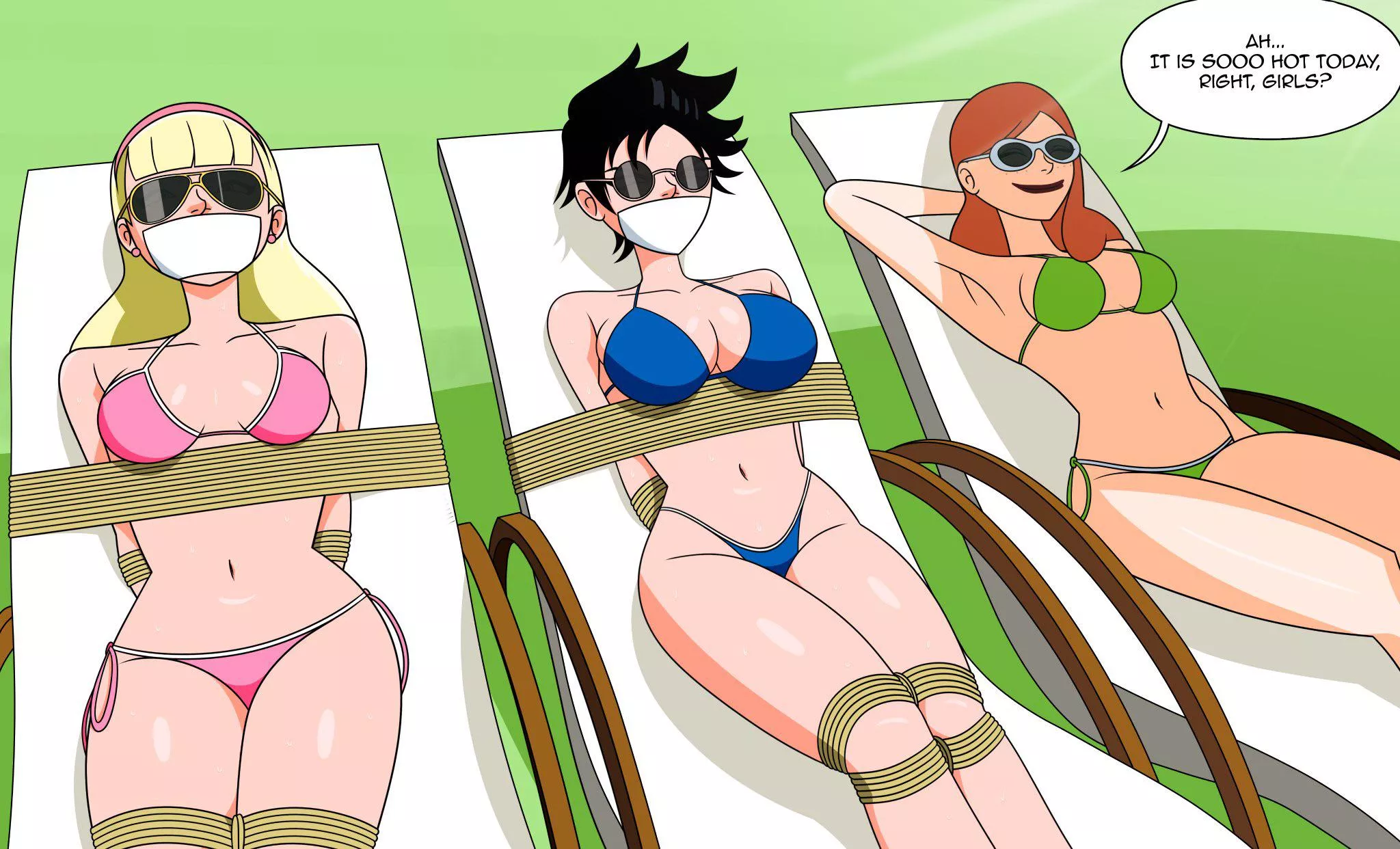 Bondage tanning  posted by Icantthinkofaname567