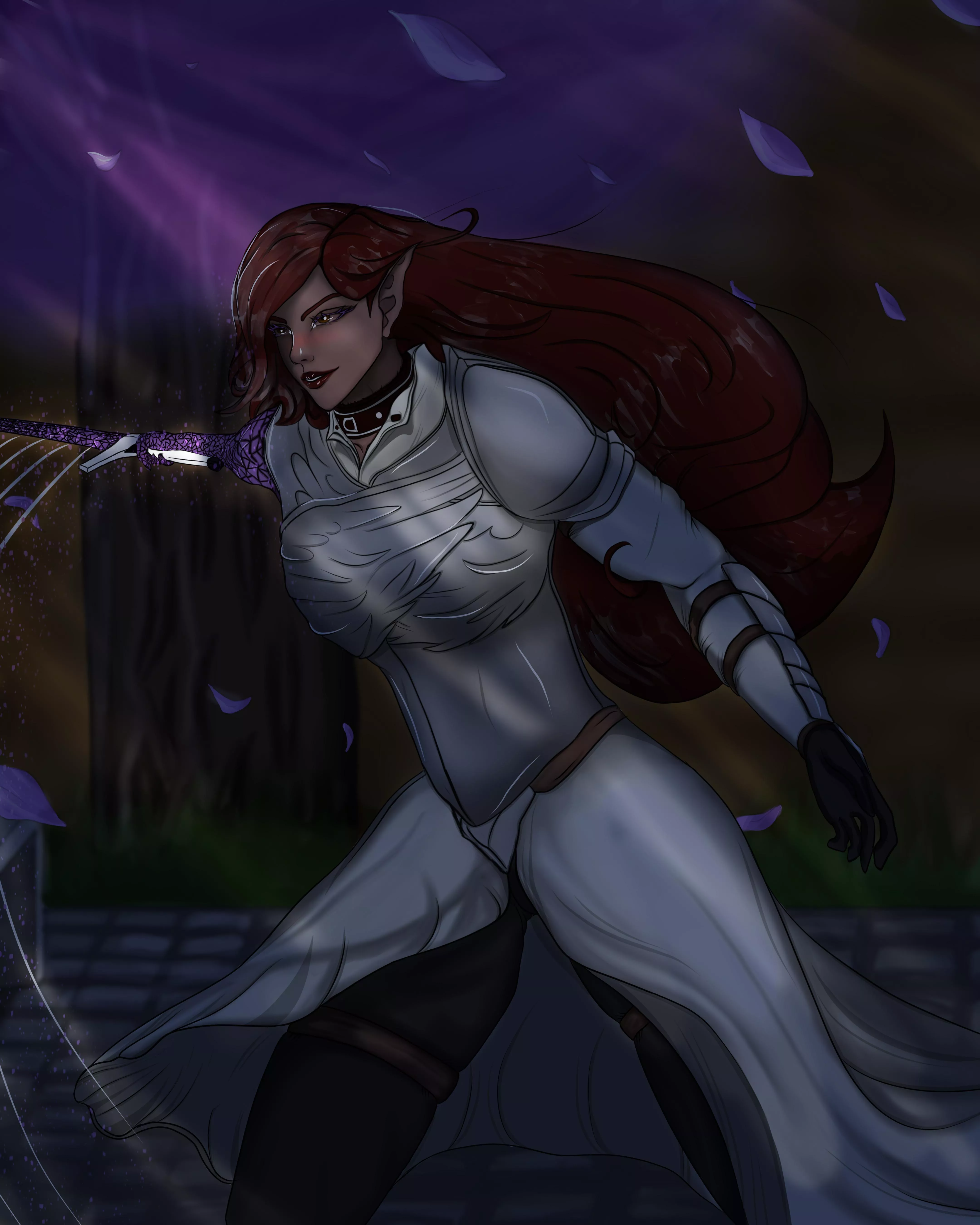 Commission: Elara, The Shimmering Eldritch Knight (GwendolynVrisala)  posted by GwendolynVrisala