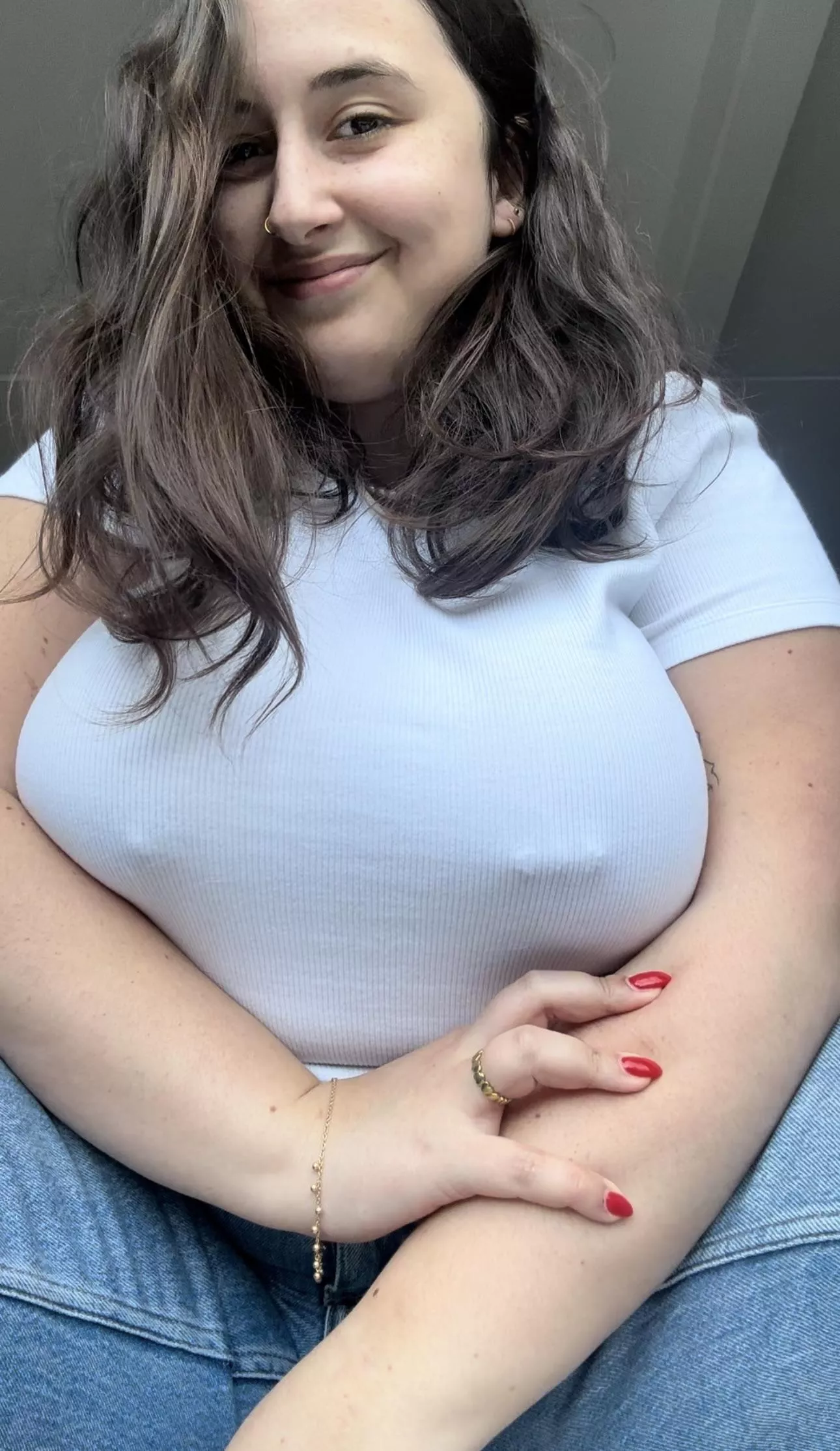 Got a new jewel in my nipple posted by plumpcherrys