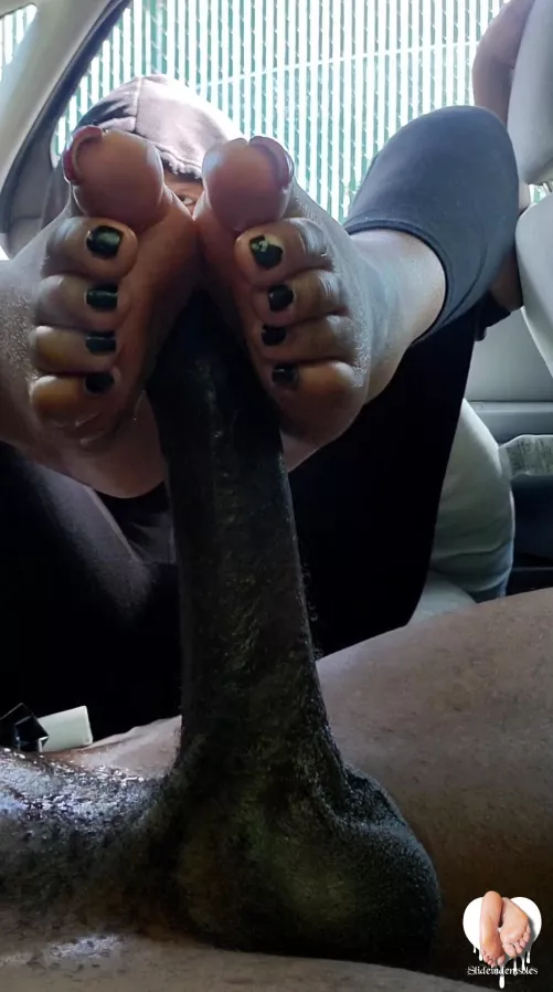 Have you ever received a footjob from a goth girl? by slideindemsoles