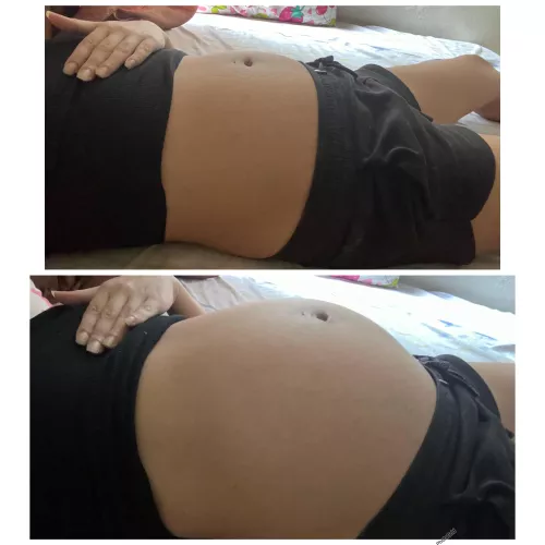 Someone stuffed my belly today 😈 by AdvantageOk2767