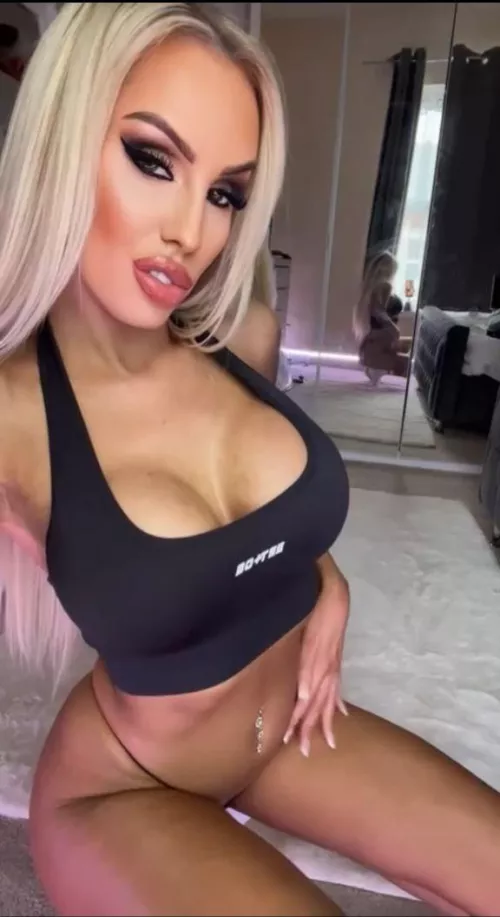 Time to relax and goon your day away for my bimbo fake tits and overfilled lips by Giadmkj