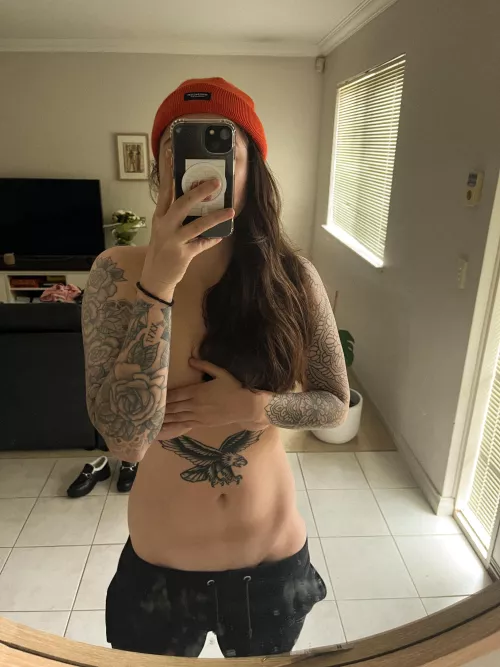 Cold enough for a beanie, not a shirt 😜 by callmegracex