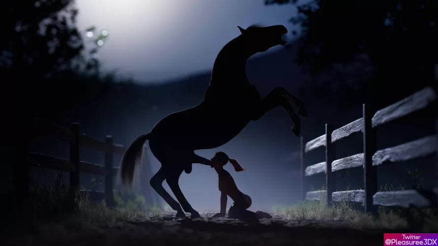 Deepthroating a Horse Cock at night (Emily's Diary) [Pleasuree3DX] by 3DXPleasuree