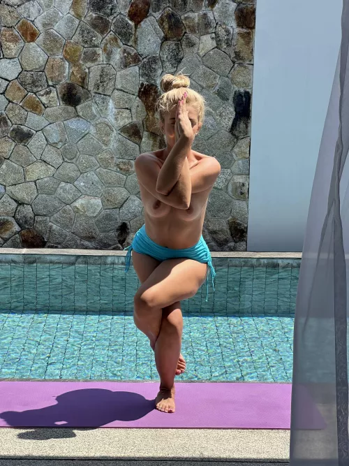 (F) Naked poolside meditation by AdelBaby