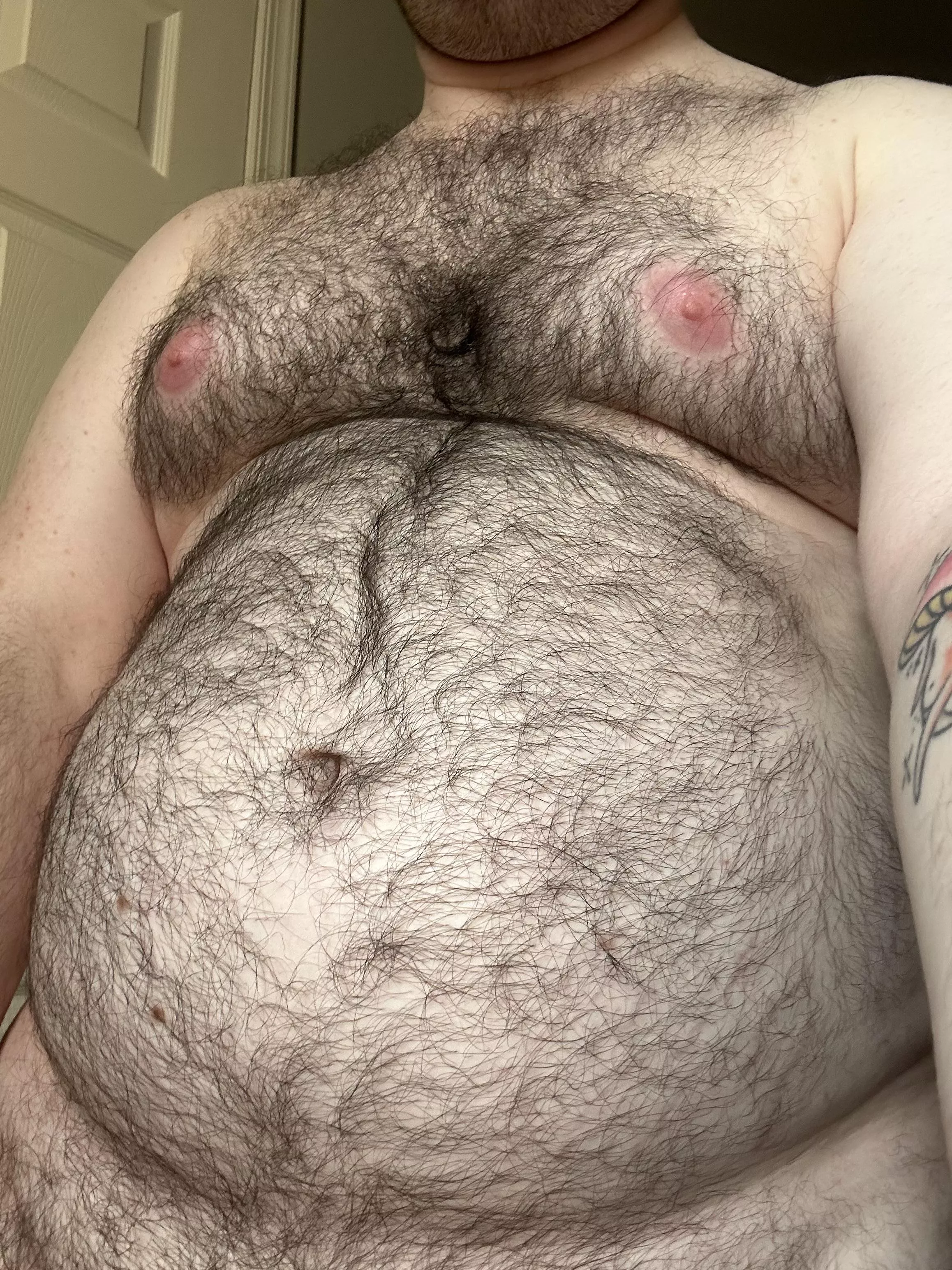 Feeling big, squishy and horny today. Help distract me from working from home and send me some dm’s (: posted by FuzzyBearCub