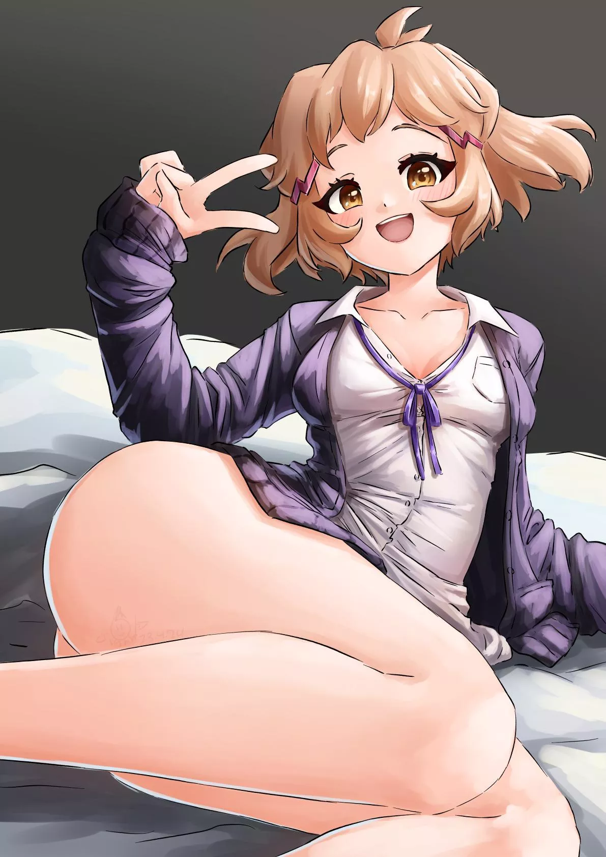 Hibiki in Okayu's outfit posted by LafterMastr