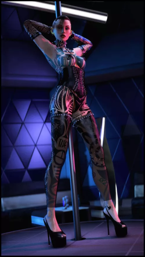 Jack working the pole at a club (foab30) by Braindumbgoon