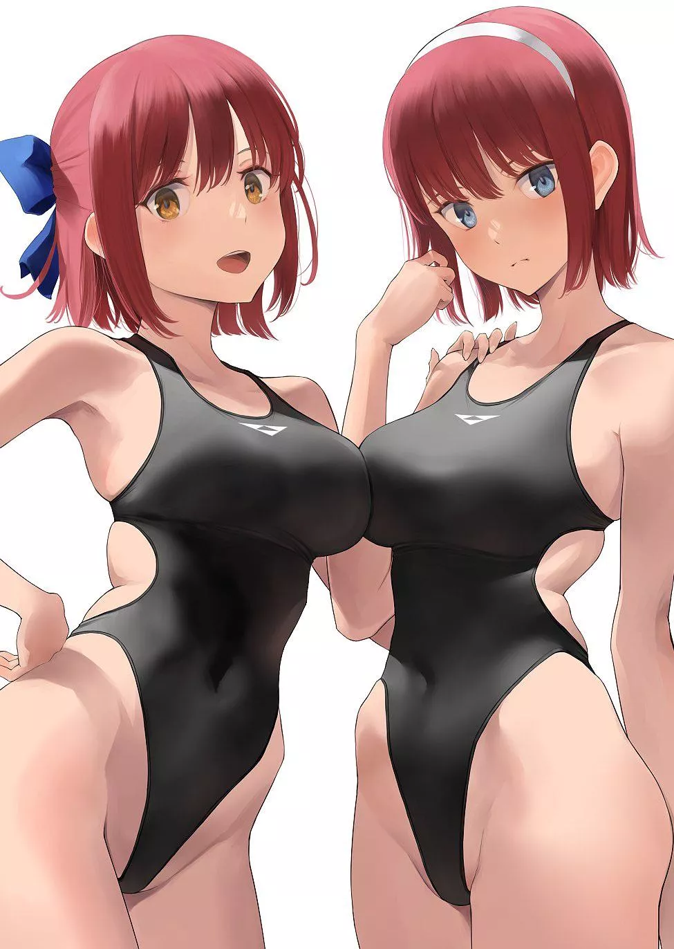 Kohaku and Hisui in swimsuits posted by Emilia67