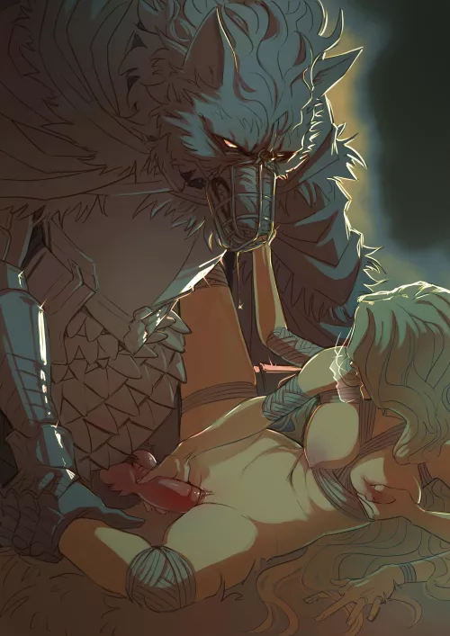 Make sure to muzzle your werewolf so he doesn't forget his place. (Frankensteinsm2) by Lusty_Commissar