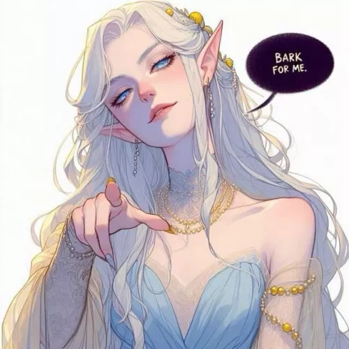 “It’s time I remind you of the inferiority of the mortal races. Down like the dog you are, slave.” by Wolf-Baitt