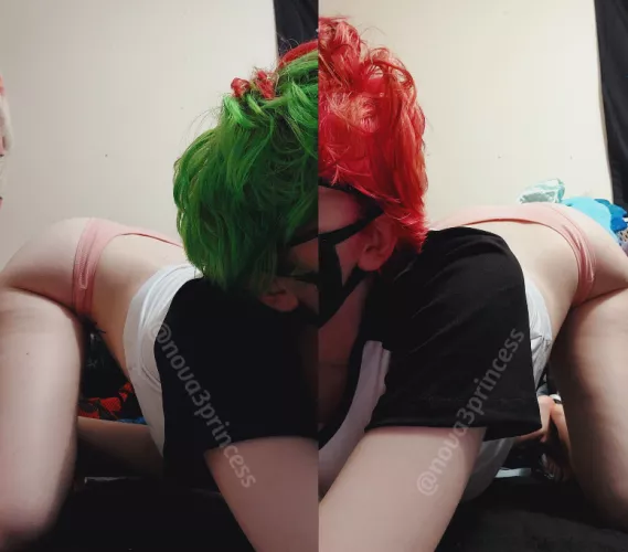 Which side are you choosing, pink or green by princess3nova