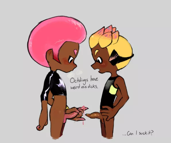 Do you guys think inklings and octoling have different looking penises? (Chubbylust)  by 3inchBanana