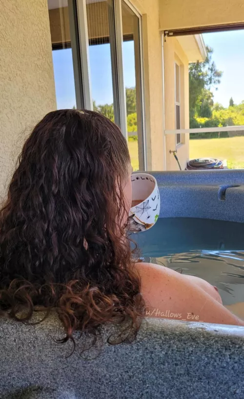 Evening coffee and a soak by Hallows_Eve_