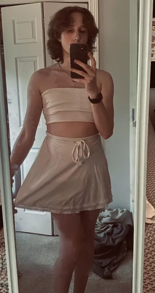 Felt cute in this one 🤍 by a_thicc_thigh_femboy