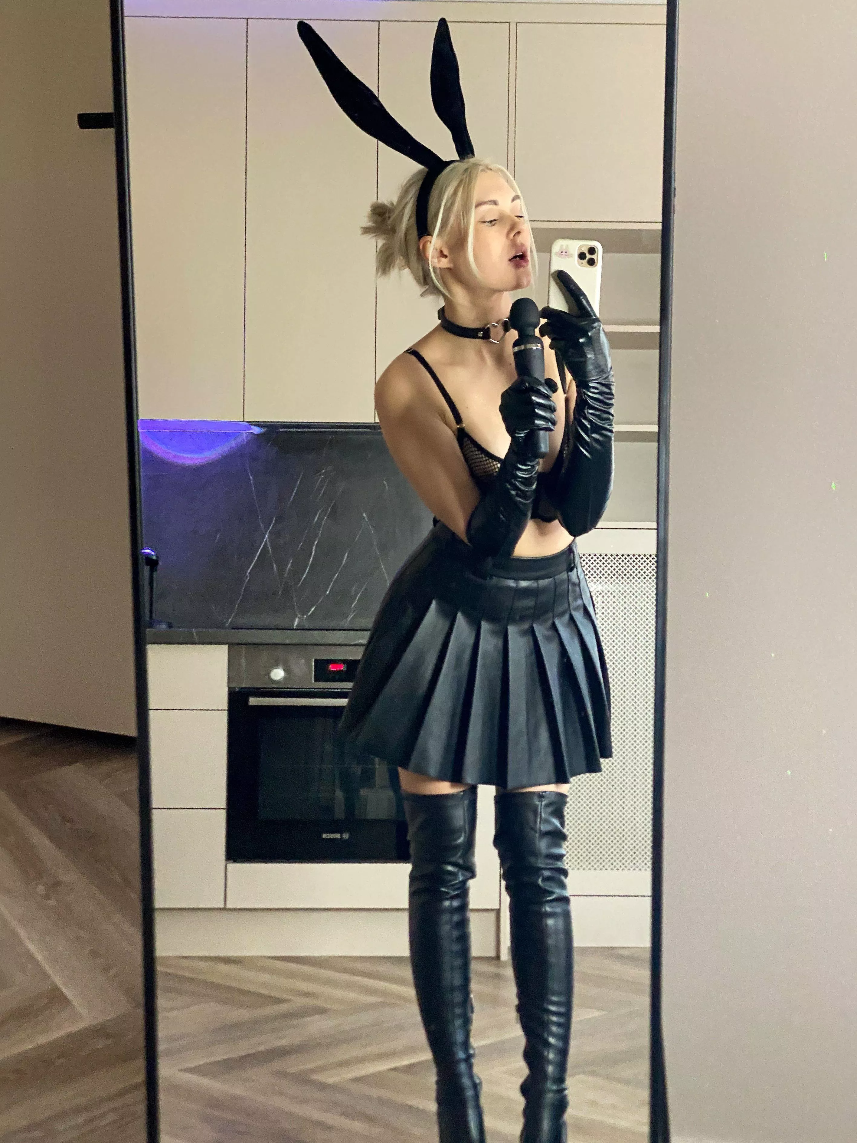 I'm just a girl, standing in front of a mirror, flexing and naked. posted by TheLiterateKnocking