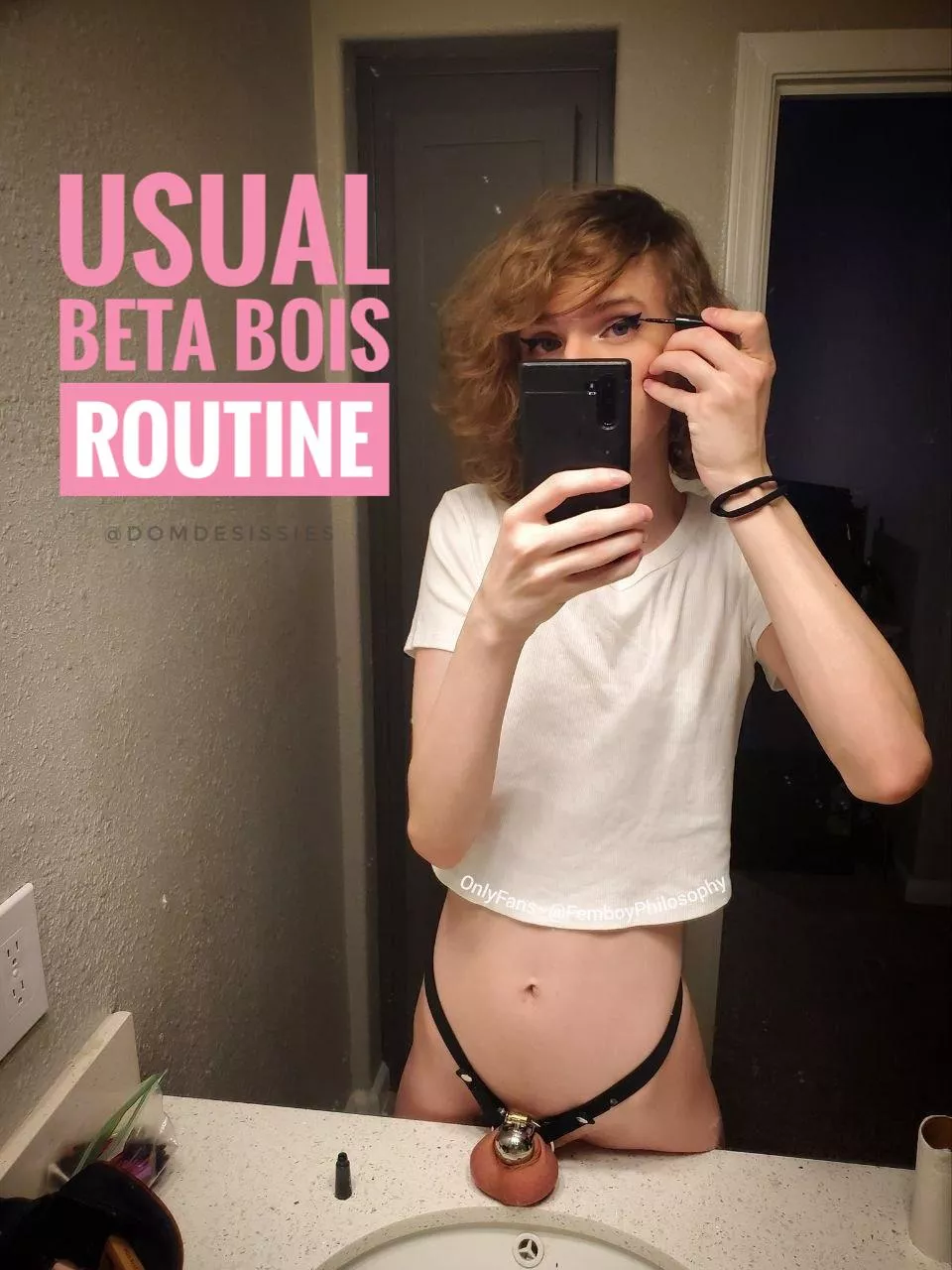 To be a good sissy you must follow a daily basis feminizing routine posted by DomdeSissies_