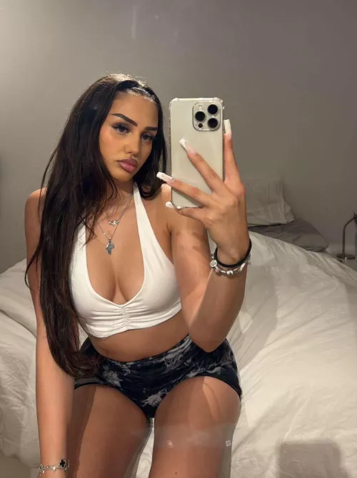 Working out in white today by Consistentgirlcute