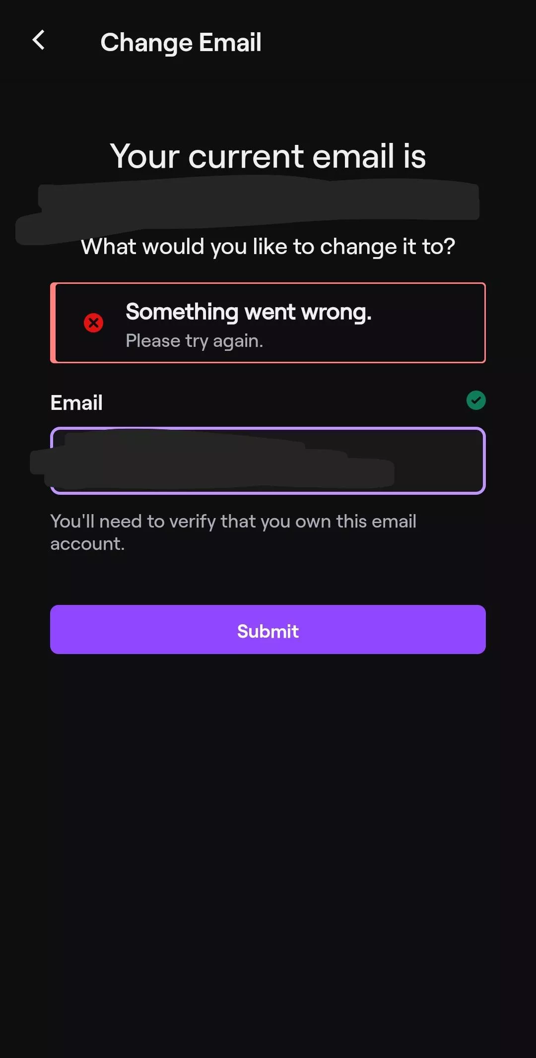 Changing emails  posted by NoSleepGang2