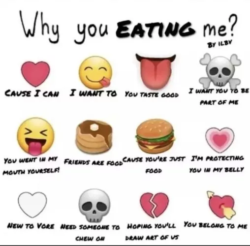 {Discussion} {image} Why are you eating me?  by food4cutegirl