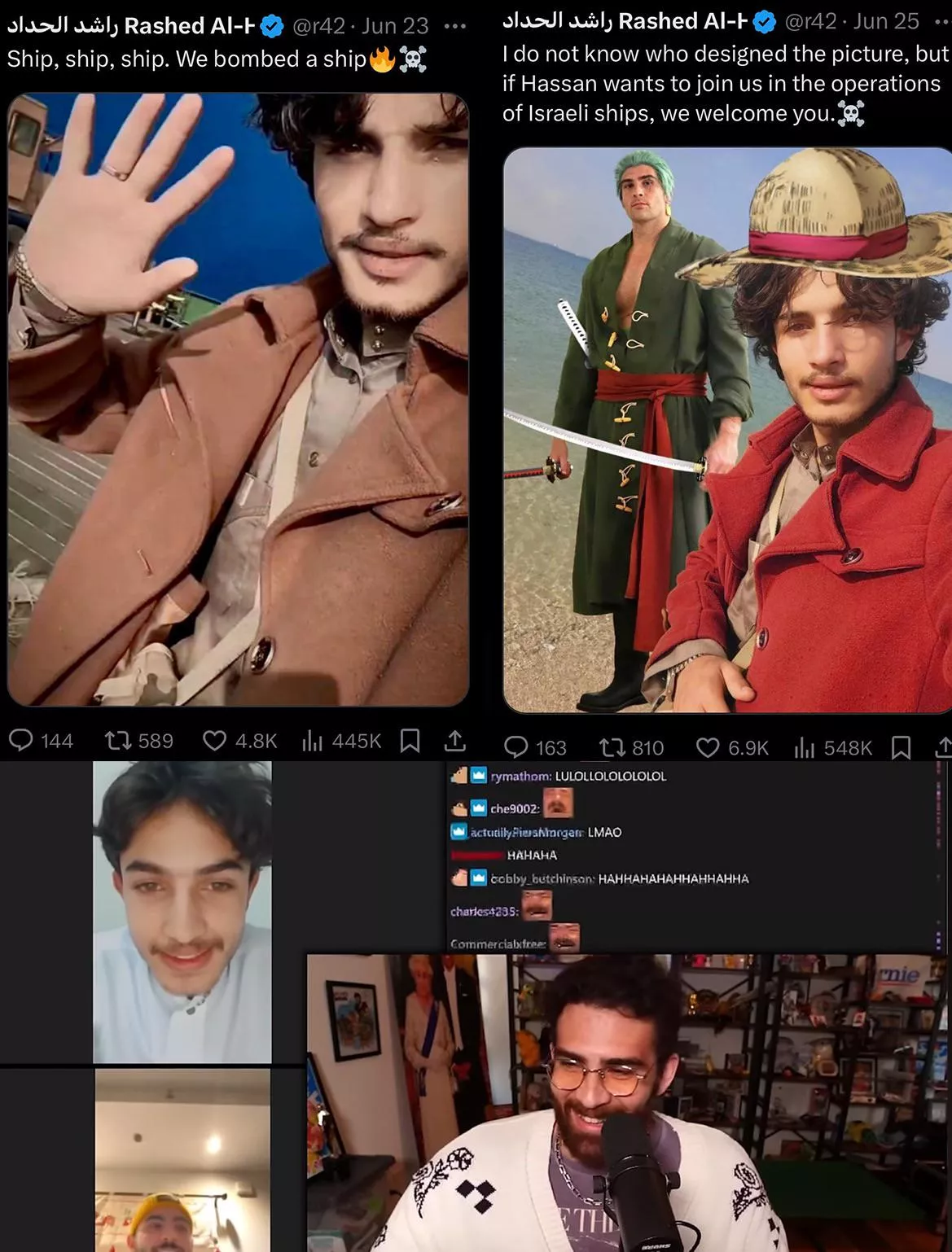 How is Hasan not banned from Twitch after laughing with a Terrorist about his Murders? posted by Imjustmisunderstood