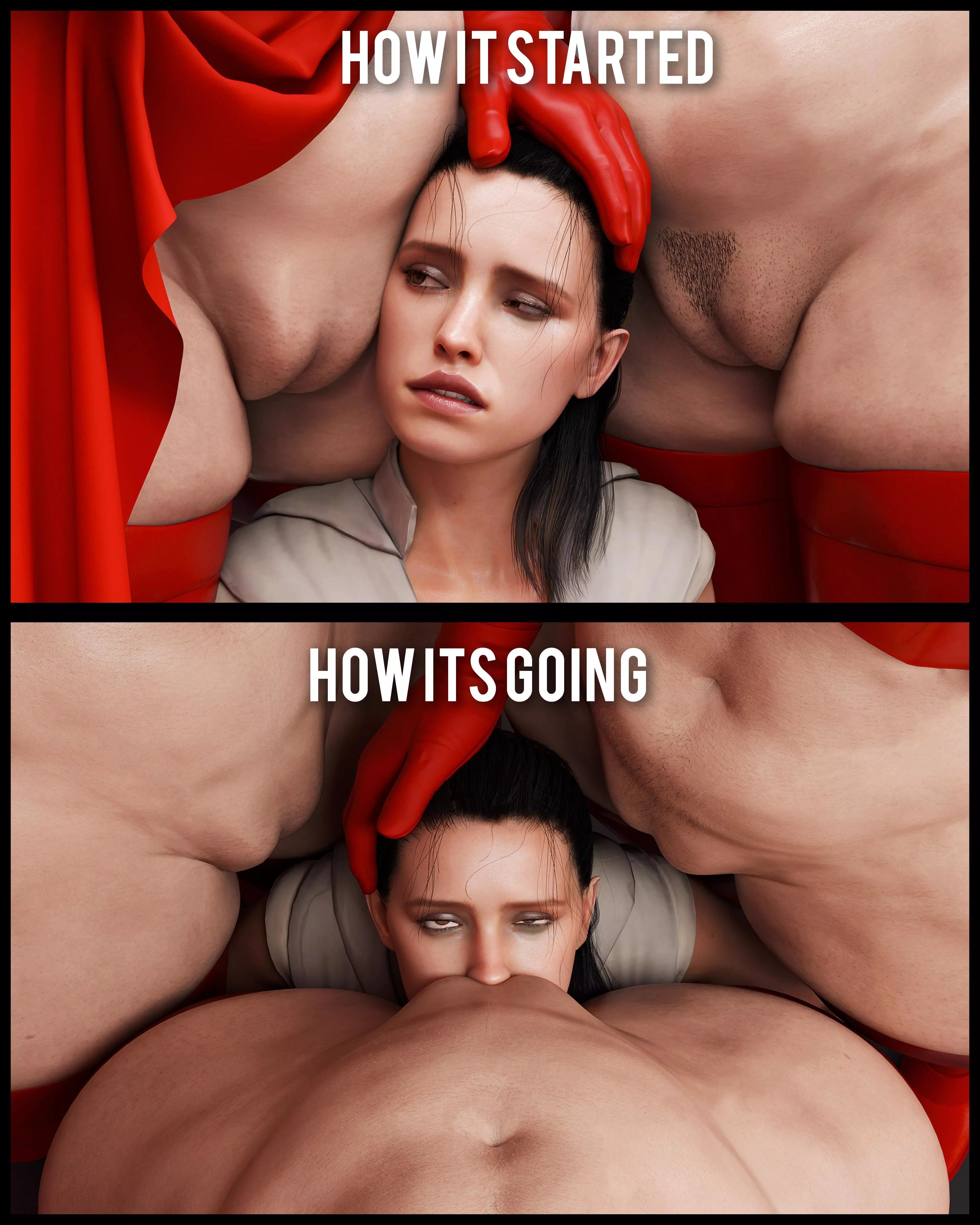 (I hope porn memes are allowed here) Rey captured by sandreiio posted by RuGShUg91