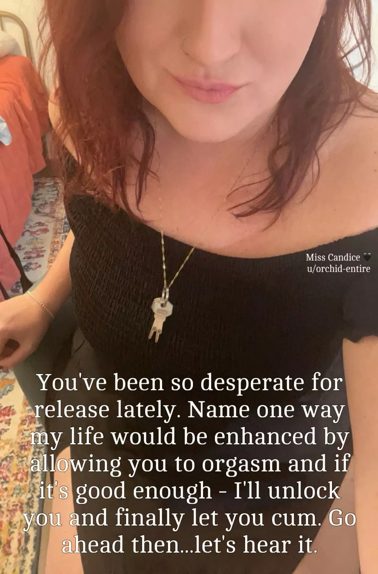 I’m sure you have a great reason….lets hear it 😏🖤  posted by Orchid-Entire