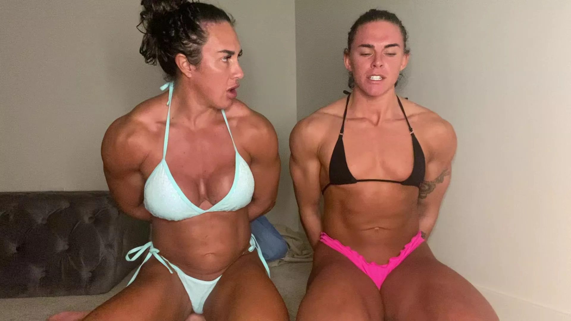 The muscle mommies couldn’t believe one old 63 year old man beat them up and kidnapped them. Arguing about who’s fault it was, these worthless bimbos didn’t realize they were going to be sold for pennies on a dollar as Durable Ryona Dolls posted by Stevelocker2221