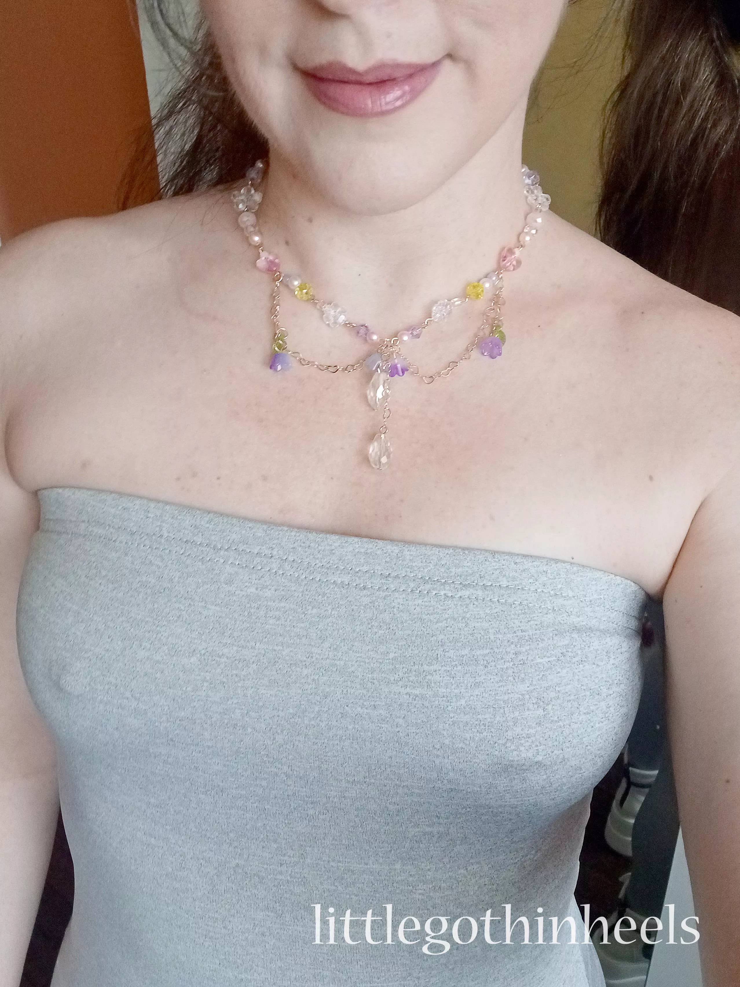 definitely no bra under this outfit posted by littlegothinheels