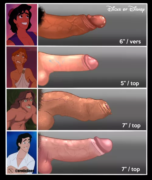 Dicks of Disney (OC / @eroticlines) by alternativeoutlet