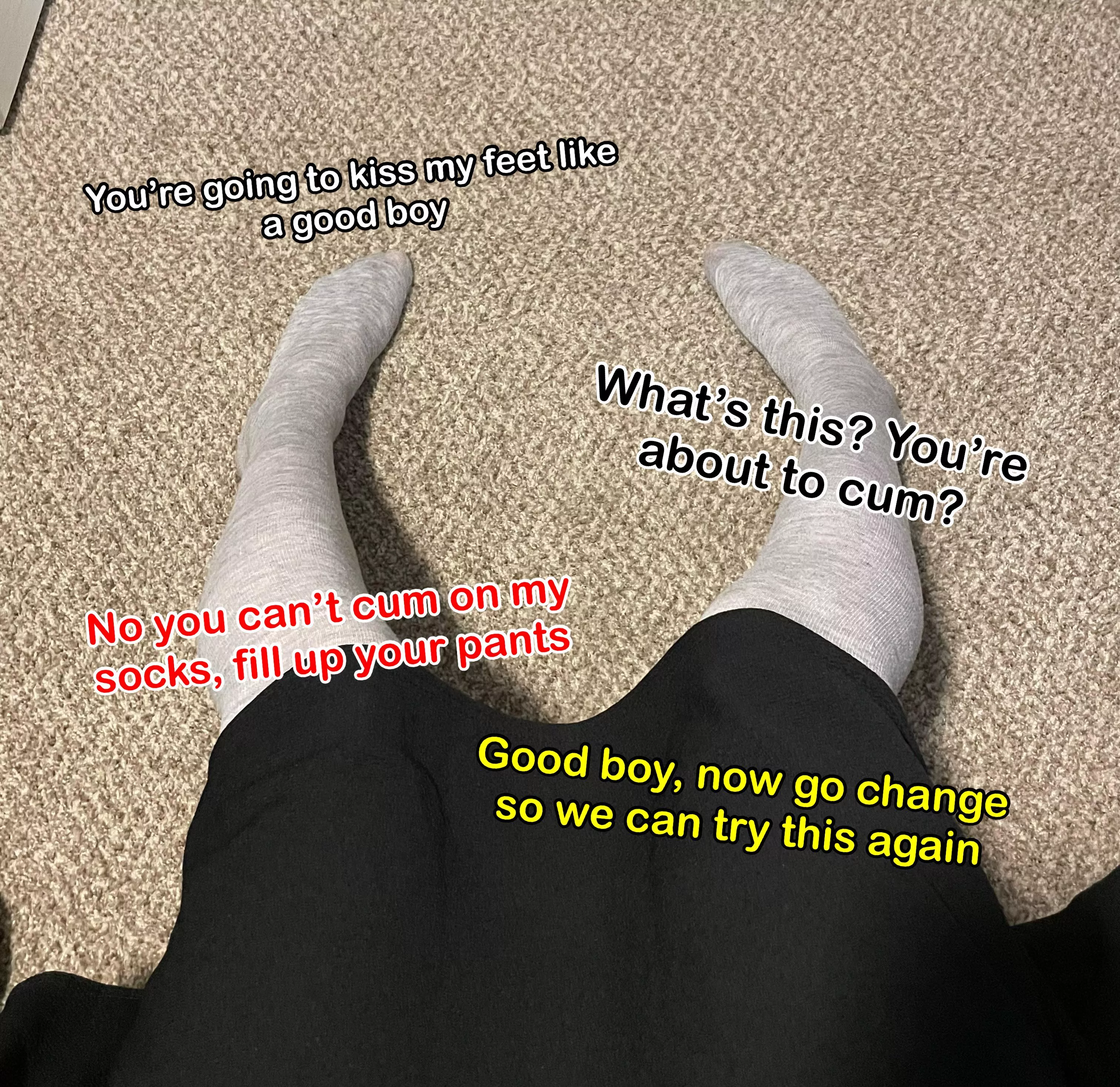 I should step on you for cumming so fast posted by Thigh_High_Goddess