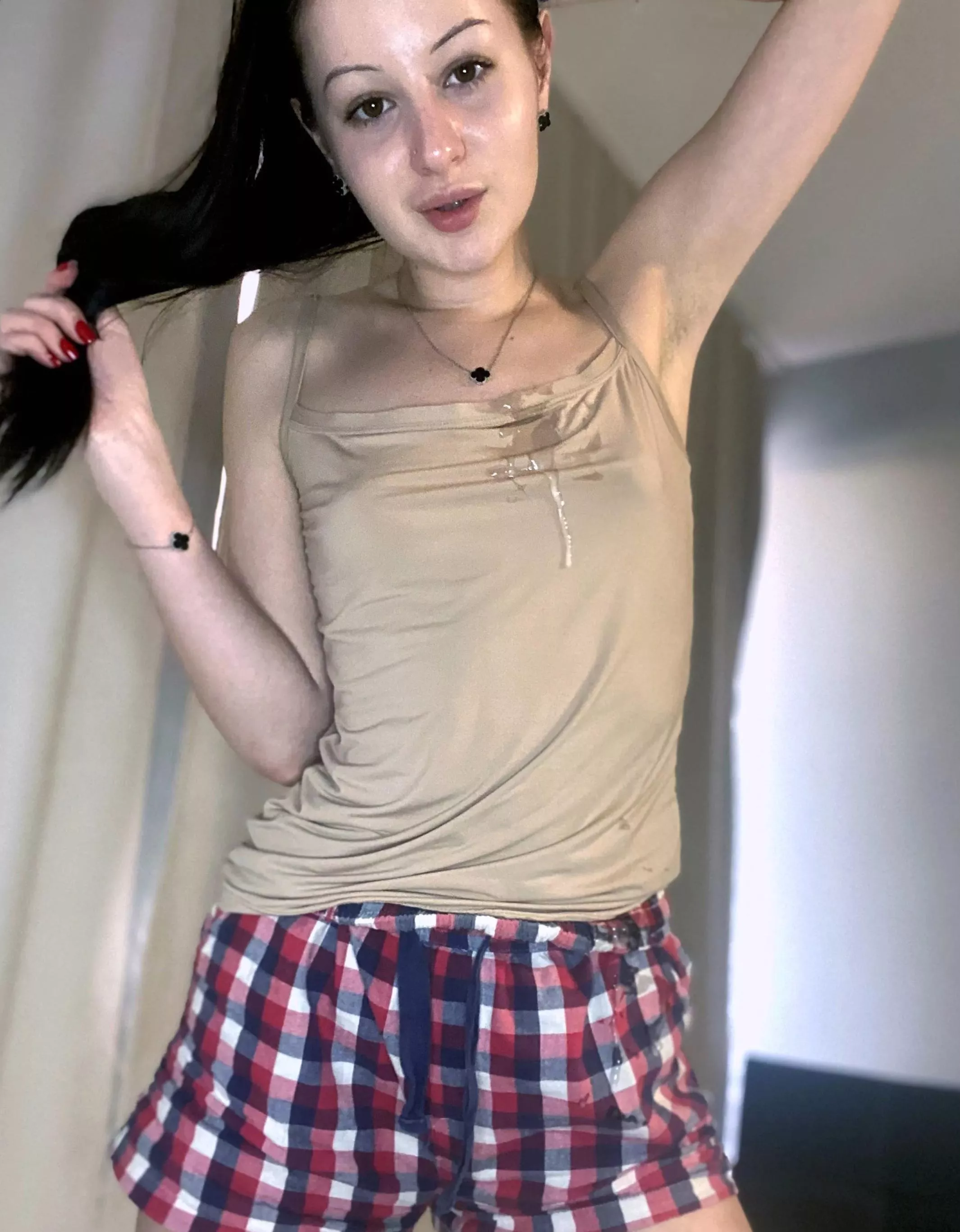 it should have been a little higher, but as it turned out, now I need to wash the T-shirt posted by PuppyyCute