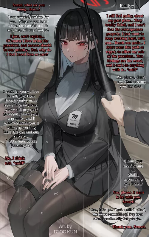 Rio Tsukatsuki, reckoner in the afternoon [#2] [Blue Archive] [Office lady] [No sex] [Crying] [Comforting] [Wholesome] by Dark_Chepo