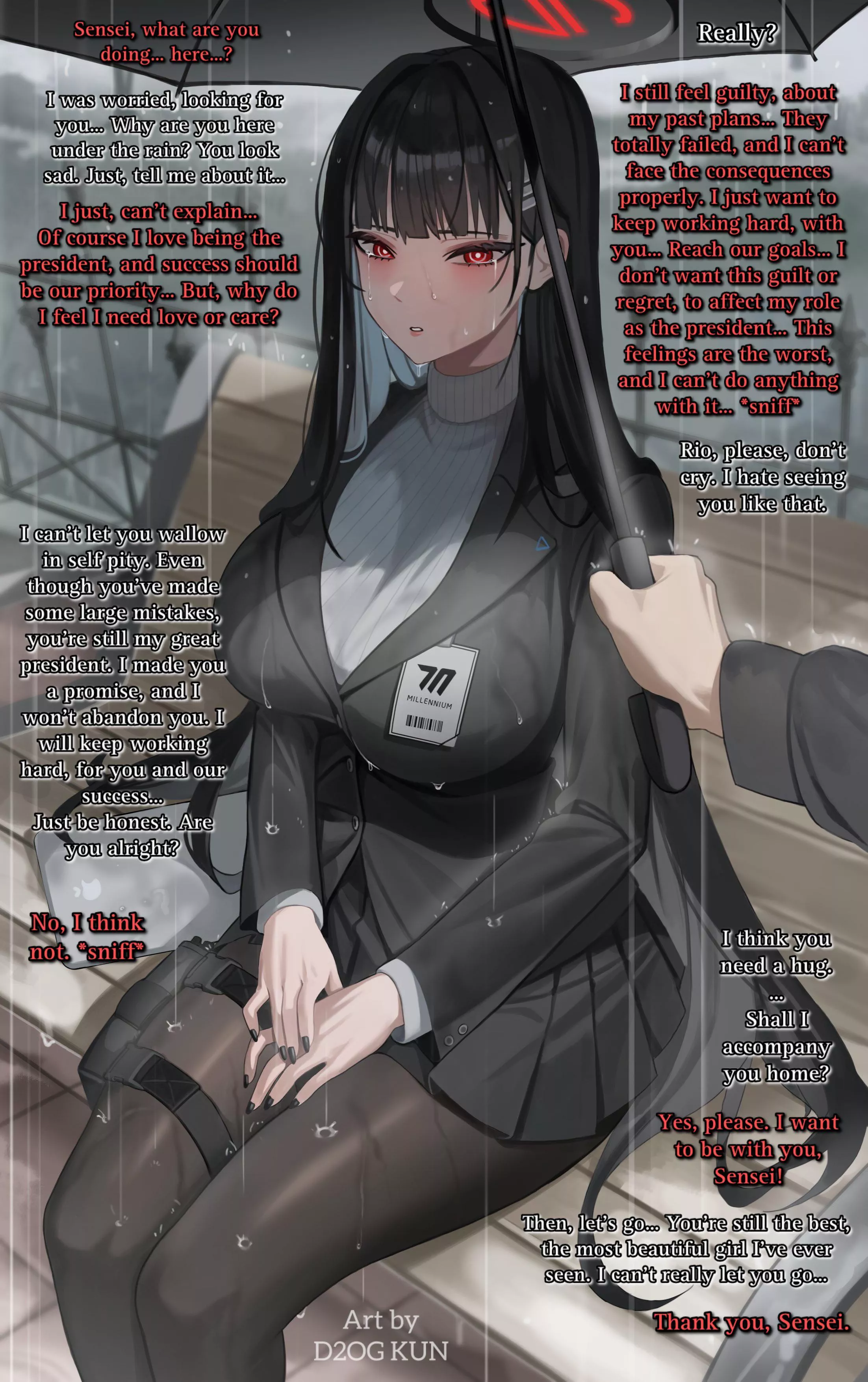 Rio Tsukatsuki, reckoner in the afternoon [#2] [Blue Archive] [Office lady] [No sex] [Crying] [Comforting] [Wholesome] posted by Dark_Chepo