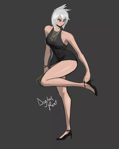 Riven's night out (Digital Rat) by ZippyRatArt