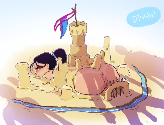 Stuck in the sand castle by Somanycookies1