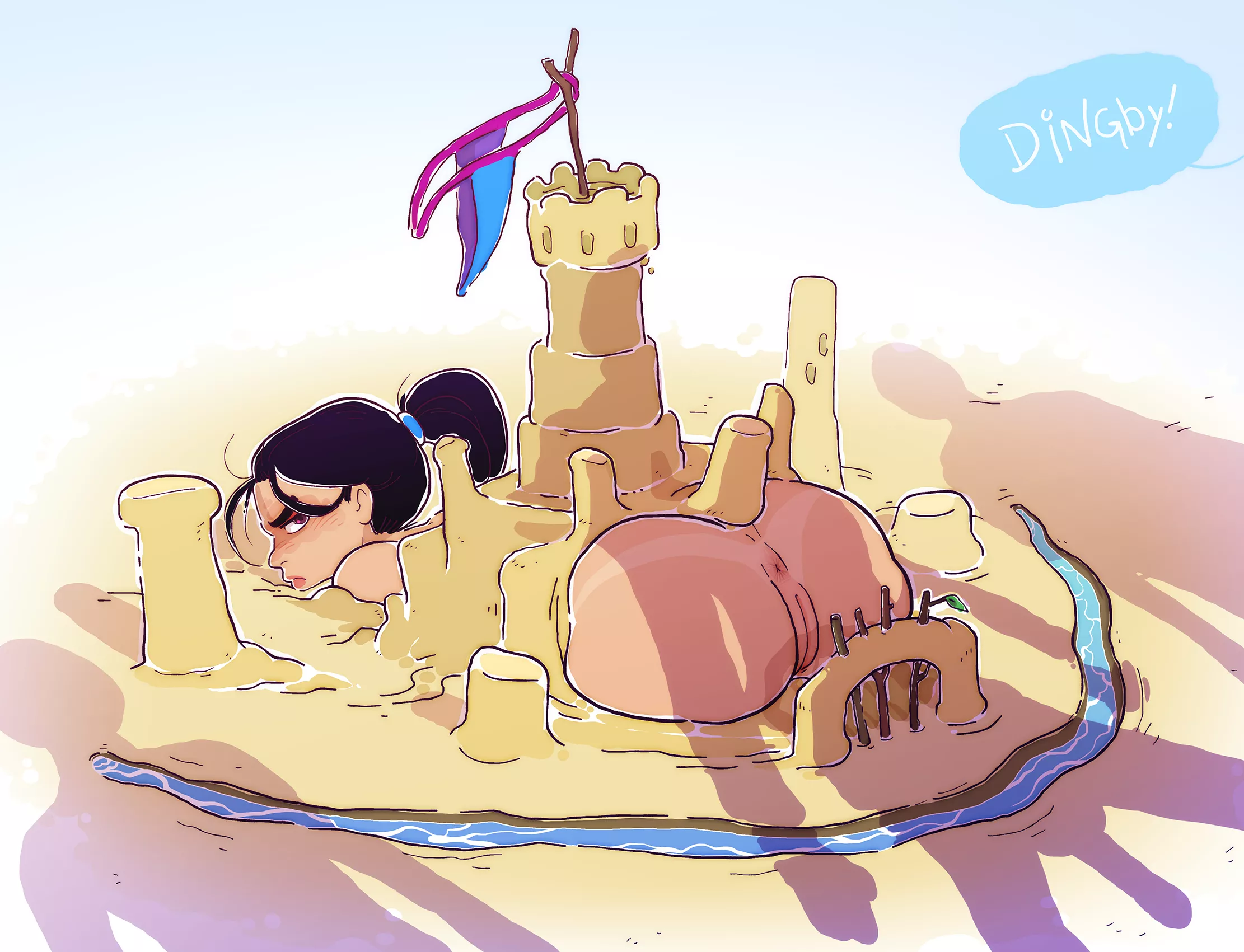 Stuck in the sand castle posted by Somanycookies1