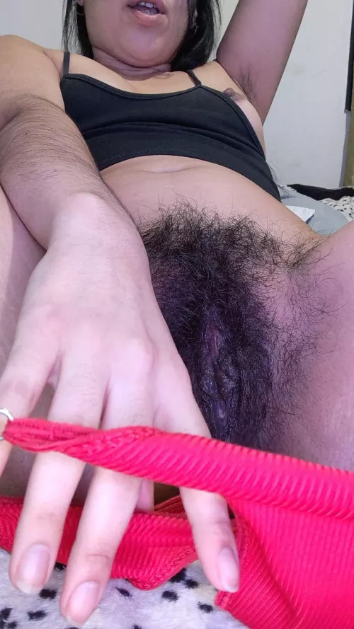 All hairy so your tongue gets tired of licking all over my body... Will you still be hungry when you get my wild hairy pussy  by tut3uach