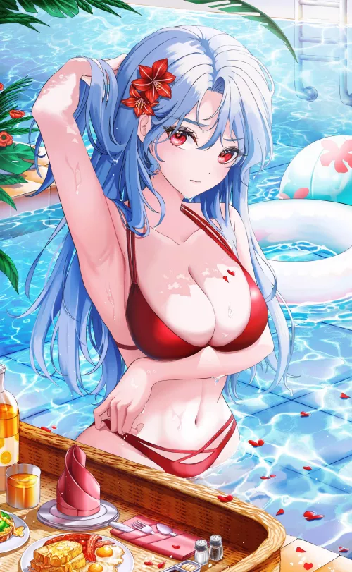 Breakfast at the pool by marxsander2016