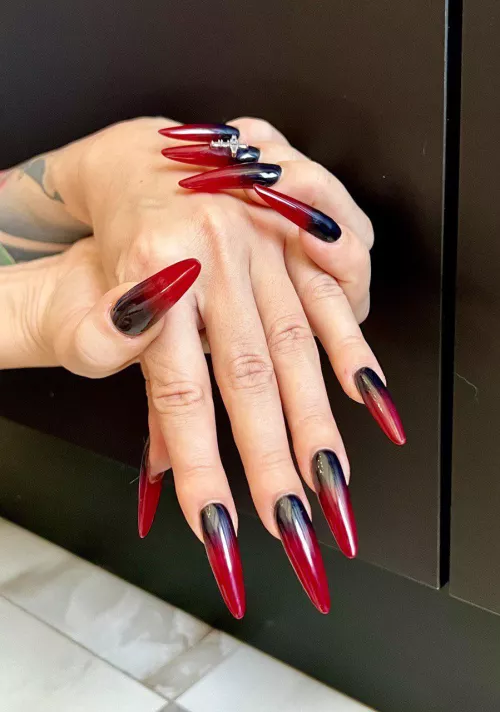 Cover my nails with hot warm come by Juliadomaina
