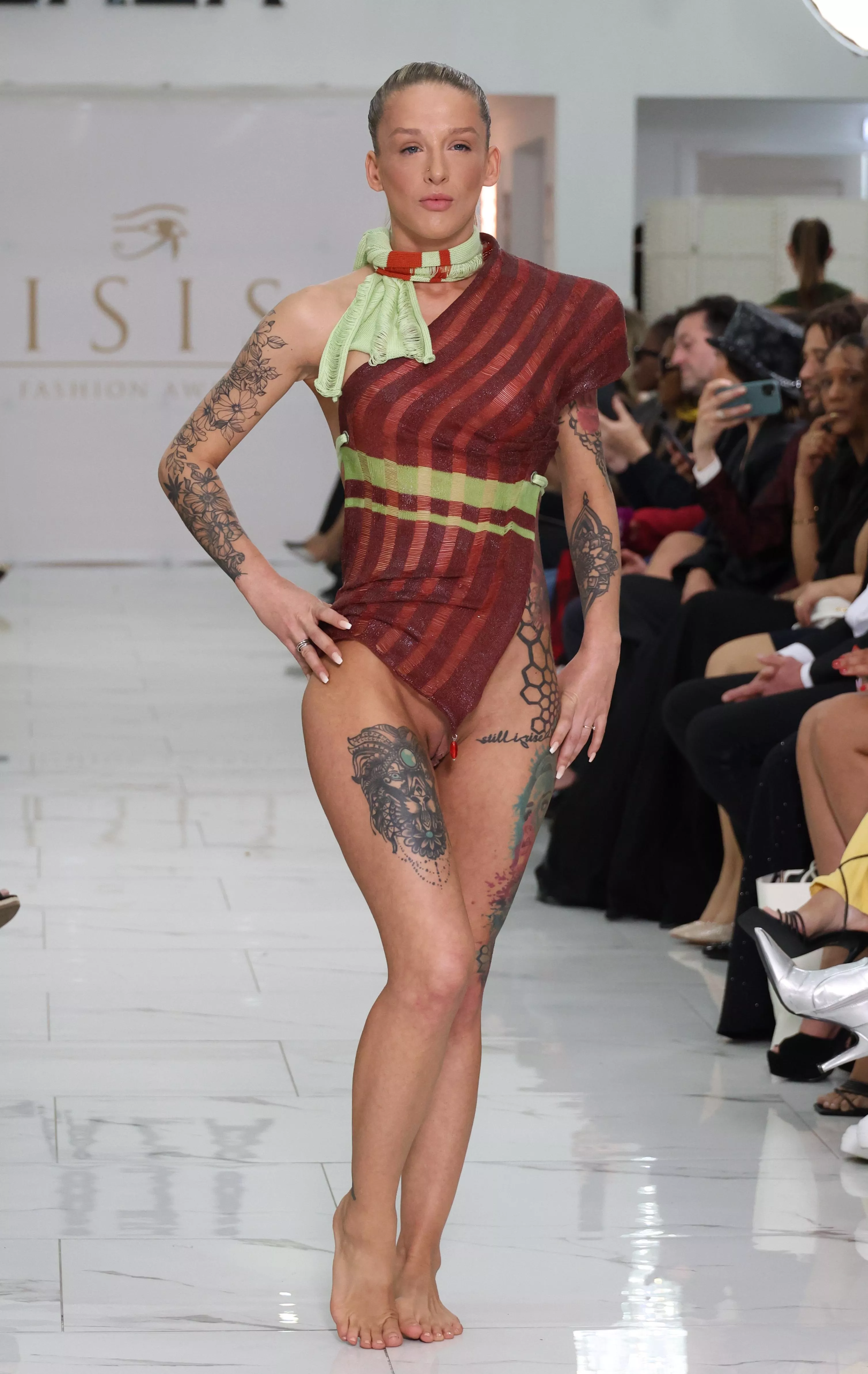 Isis Fashion Awards 2024 (Nude Accessory Runway Catwalk Show) Danique de Laat posted by Mental_Bumblebee_269