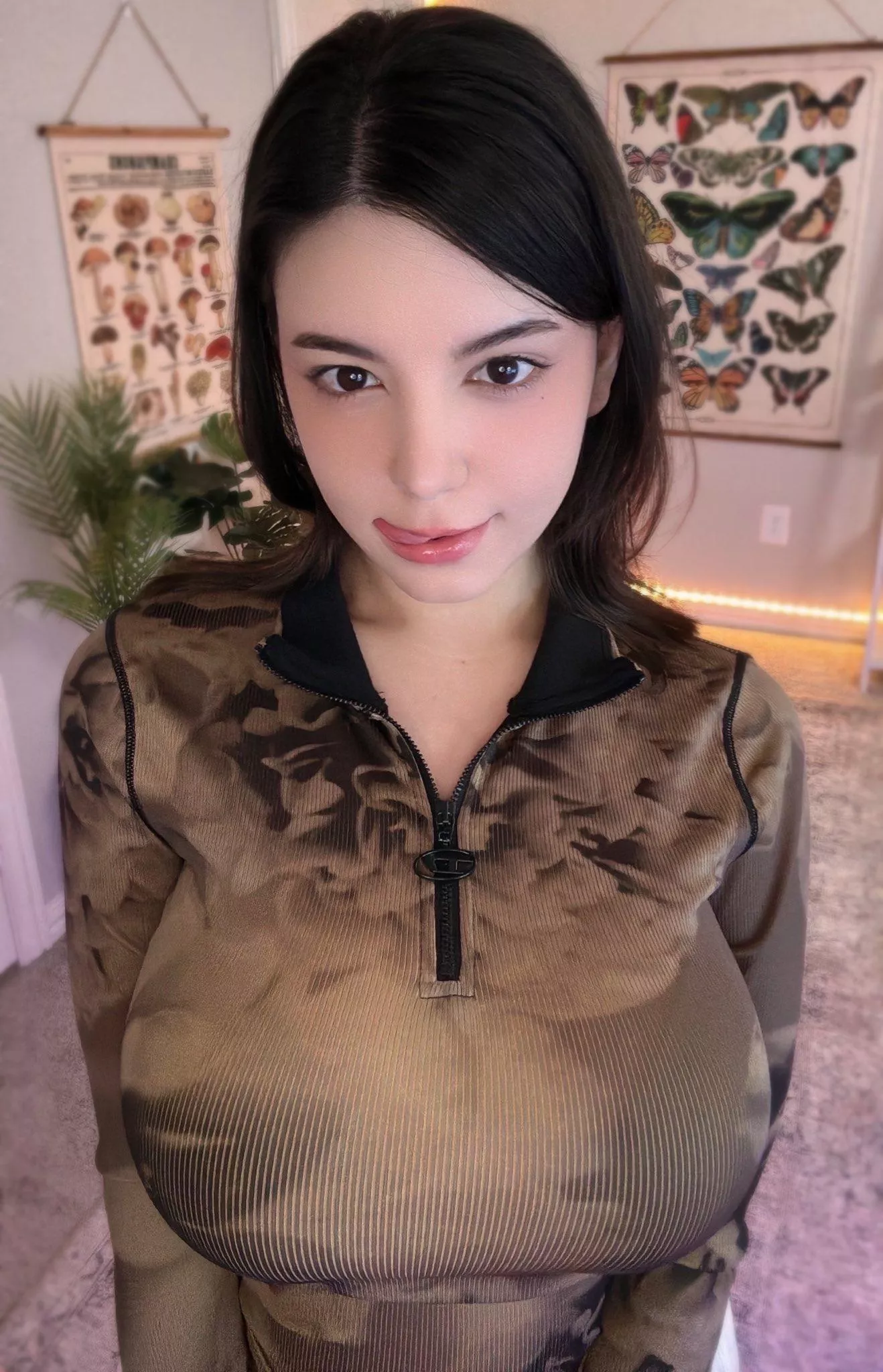 Licking her lips posted by UnhealthyFetish1997